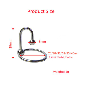 Amazon Büyük İndirim Paslanmaz Çelik Penis Tıkaçları Glans Halkası Üretral Sondalar Topu Bağlama Fetiş Bekâret Cihazı Erkekler İçin - Product Image 6