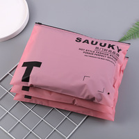 Sacs en plastique PE biodégradables mats et givrés avec fermeture éclair pour vêtements personnalisés, avec logo