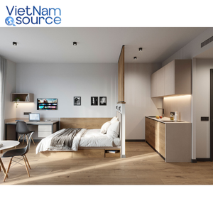 2024 muebles de madera de diseño más nuevo para viviendas de estudiantes FUENTE DE FÁBRICA DE EE. UU. Vietnam con características de almacenamiento para muebles de dormitorio - Product Image 3