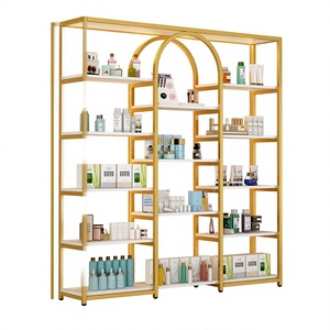 High End Stainless Steel Cosmetic Display Stand Perfume Display <b>Cabinet</b> for Beauty Shop - Product Image 1