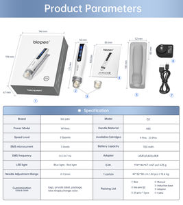 Beleza Equipamento Profissional Micro Current Micro Needle Bio <span class=keywords><strong>Pen</strong></span> Q2 Led Light Therapy Derma <span class=keywords><strong>Pen</strong></span> - Product Image 5
