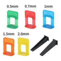 Système de carrelage autonivelant de type russe 1,5 mm, entretoises en plastique pour carreaux de porcelaine, cale et clips, accessoires pour carrelage de sol