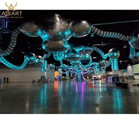 Ballons gonflables LED pour activités intérieures, tubes gonflables argentés pour accessoires de décoration thématique