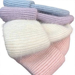 Nuevo Gorro de Punto de Felpa Cálido para Mujer, Invierno 2026, con Logotipo Personalizado, Suave y Peludo, de Pelo de Conejo Largo, Gorro de Mujer - Product Image 3