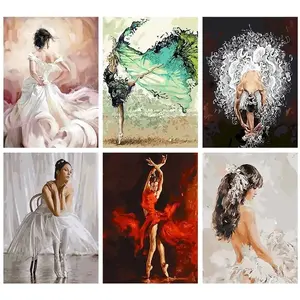 Wholesale Nude Beauty Painting By Numbers Frame Custom Home Decoration Portrait Oil Painting DIY Canvas Painting By Numbers