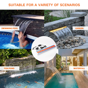 Fuente de Agua Decorativa RGB para Jardín, Accesorios para Piscina y SPA, Cascada de Agua Acrílica Colorida con Control por Aplicación - Product Image 3