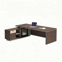 Bureau de direction moderne en teck - Abordable, extensible et modulaire pour hôtel et salon