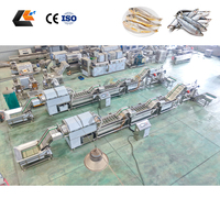 Ligne de production automatique de lavage de crevettes et de nettoyage de poisson en queue de phénix avec séchage à l'air, en acier inoxydable SUS 304/316, capacité 500-800 kg/h