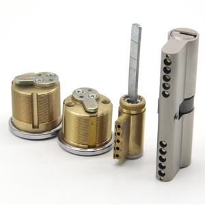 Muestra disponible de latón macizo KIK, perilla de cilindro para llave, cerradura de puerta, Cerraduras de grado 2, Perno muerto de un solo cilindro - Product Image 3