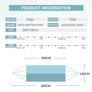 <span class=keywords><strong>Hamac</strong></span> en <span class=keywords><strong>toile</strong></span> pour camping en plein air, vente en gros, automatique, ouverture rapide, <span class=keywords><strong>moustiquaire</strong></span>, 260x140 cm, <span class=keywords><strong>hamac</strong></span> portable - Product Image 5