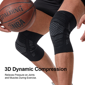 Genouillère Professionnelle avec Compression Dynamique 3D et Soutien Rotulien en Nid d'Abeille – Vente Directe Usine, Personnalisable - Product Image 4