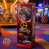 Machine distributrice de jeu de course avec volant rotatif à monnayeur, distributeur de bonbons et jouets pour enfants
