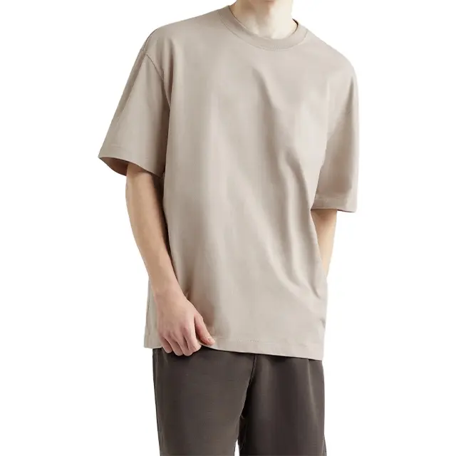 高品質100% 純綿ブランクカジュアルTシャツ卸売ヘビーウェイト大型TシャツプリントカスタムメンズTシャツ