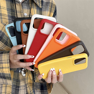 Étui de téléphone de luxe à la mode, couleur unie, antichoc, durable, protection, coque de téléphone portable pour iPhone - Product Image 6