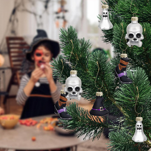 Halloween Xmas cây trang trí thân thiện với môi trường Halloween treo đầu xương cho bữa tiệc - Product Image 5