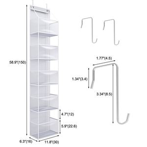 Hanging Wall Mounted Wardrobe Bedroom Storage Hanging Organizer with Mesh Pocket Organizador De Almacenamiento - Product Image 4