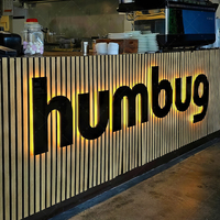 Letrero de Metal Retroiluminado Personalizado con Nombre Comercial, Logotipo para Pared, Letrero para Entrada de Oficina, Decoración de Recepción