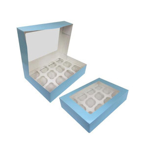 Eco Luxury Custom Brand Rigid Paperboard Cupcakes Packaging <b>Box</b> with Glossy/Matt Lamination Embossing Candle Use - Product Image 1