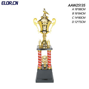 ELOR Logo personnalisé Sports Awards Or Argent Bronze Métal Coppa Italia Champions Football Trophée Avec Un Couvercle Colombe de la Paix - Product Image 3