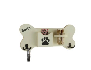 JUNJI — support en bois personnalisé pour chien, nouveau pot <span class=keywords><strong>de</strong></span> melon pour confiseries, étagère murale en bois avec crochets, cadeau pour amoureux des animaux <span class=keywords><strong>de</strong></span> compagnie - Product Image 1
