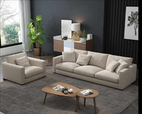 Canapé moderne Runwood, design simple, blanc, pour salon, ensemble de canapés minimalistes avec rembourrage spécial en duvet