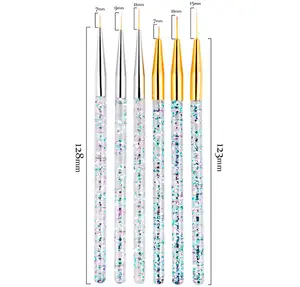 3Pcs/set Nail Art Lines Painting Pen Brush UV Gel Polish Tips Flower Lines Stripe French Drawing Manicure Tool Kit