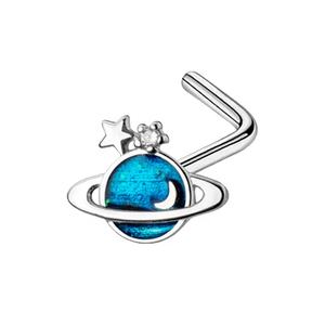 <span class=keywords><strong>Gaby</strong></span> nueva llegada S925 plata cuerpo Piercing joyería en forma de corazón Bling diamante nariz anillo para bodas al por mayor - Product Image 2