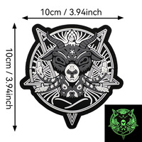 Patch de moral en PVC souple brodé, écologique, motif Cthulhu Outer God Black Goat, pour brassard et décoration de sac à dos