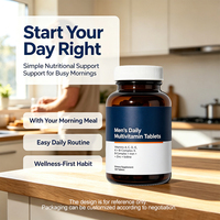 Comprimés multivitaminés pour hommes 55+ D3, complexe B, choline, zinc – 1 comprimé par jour pour la vitalité