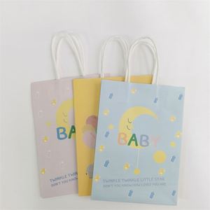 KUAIMA 22*11*27cm Wholesale Custom Print Logo Luxury Candy <b>Boxes</b> <b>Treat</b> Favor Gift Paper Bags for Baby Shower - Product Image 5