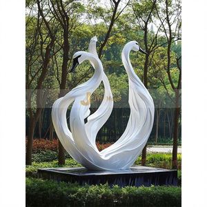 Escultura de Acero Inoxidable Art Deco Profesional Hecha a Medida ANW9684 para Proyectos de Decoración de Hoteles, Parques y Paisajismo - Product Image 3