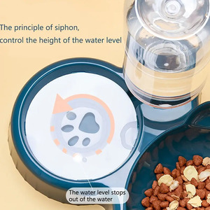 Otomatik su besleyici için yemek kasesi ml yerçekimi su şişesi ile <span class=keywords><strong>3</strong></span>-in-1 çevre dostu plastik yükseltilmiş köpek 500 - Product Image 6
