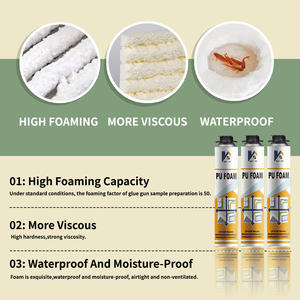 Scellant en <span class=keywords><strong>mousse</strong></span> de polyuréthane imperméable pour les interstices des fenêtres et des portes, avec une <span class=keywords><strong>isolation</strong></span> phonique et <span class=keywords><strong>thermique</strong></span> supérieure - Product Image 4