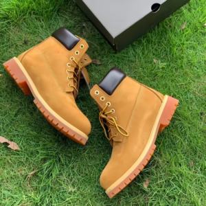 Botas de Trabajo Unisex de Alta Calidad para Exteriores, Botas de Seguridad Amarillas Hechas a Mano para Hombre, Calzado Clásico y Elegante - Product Image 2