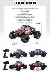 Con Premium RC HOSHI actualizado nuevo JIUSI PT14R 4WD coche 2,4 <span class=keywords><strong>Ghz</strong></span> 1/14 80 KM/H Motor sin escobillas de alta velocidad <span class=keywords><strong>Buggy</strong></span> todoterreno V - Product Image 6