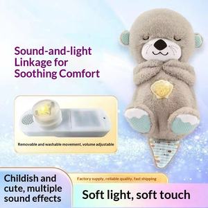 Peluche luminoso transfronterizo de nutria y oso, de algodón PP, muñeco de confort relajante para el sueño del bebé, regalo adorable para niña - Product Image 5