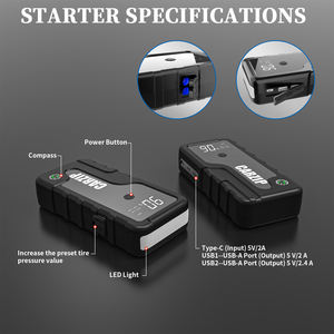 Jump <span class=keywords><strong>Starter</strong></span> Multifungsi, pengisi daya baterai portabel daya tinggi 6400mAh 12V Bank daya mobil - Product Image 5