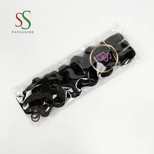 Hot Selling Bundle/Verschluss/Frontal/Perücke Clear Opp Tasche benutzer definierte Luxus PVC Haar Perücke Taschen