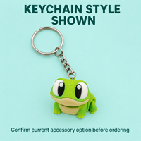 Vente en gros de figurines d'animaux de dessin animé imprimées en 3D, série grenouille, tigre, panda et vache, jouets fantaisie de style porte-clés