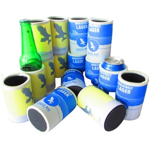 RYO Promotional 12oz Waterproof Insulated Neoprene Cooler Bag Sublimation Beer <b>Bottle</b> Holder with Top Binding for Stubby Cans - Product Image 1