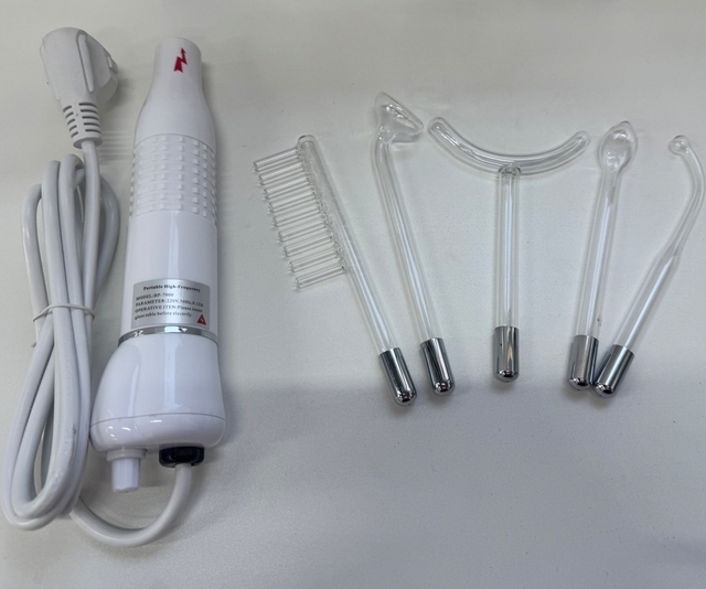 5 in 1 5 Tube Skin Beauty Device Wands Therapy Facial Care Portable Handheld High Frequency Face Wand