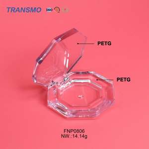 Boîtier vide pour fard à paupières individuel, blush et blush crème, avec logo personnalisé, en cristal octogonal - Product Image 3