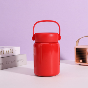 Custom Logo Stainless Steel Vacuum <b>Insulated</b> Food Jar Leakproof Wide Mouth Thermal <b>Lunch</b> Container with Carry Handle - Product Image 4