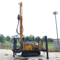 Machine de forage de puits profonds, équipement de forage pneumatique DTH avec compresseur d'air, 300 m, diesel