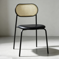 Chaise de salle à manger au design moderne avec pieds en métal, en cuir, hauteur réglable, pour la maison, le bureau, l'hôtel, le bar, 5-10 ans