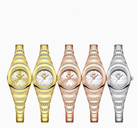 Montre à quartz Goldie GEDI pour femme avec boîtier en alliage, bracelet et cadran à aiguilles, étanche 30M, haute valeur