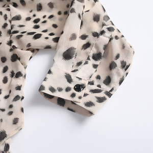 Chemisier en satin imprimé léopard personnalisé 2026 pour <span class=keywords><strong>femme</strong></span>, coupe décontractée, manches longues, boutonné, tombé fluide, hauts vintage OEM/ODM - Product Image 6
