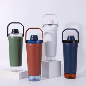Vaso Mezclador de Proteínas de Acero Inoxidable 304 con Aislamiento al Vacío de 900 ml, Vaso Deportivo Portátil para Bebidas - Product Image 2