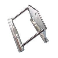 Poignée de traction double D chromée antidérapante pour machine de musculation assise