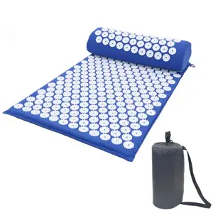 2022 Hot Sales Chinese Manufacturer Custom Logo Spike Massage Back Relax Yoga Acupressure Mat And Pillow Set